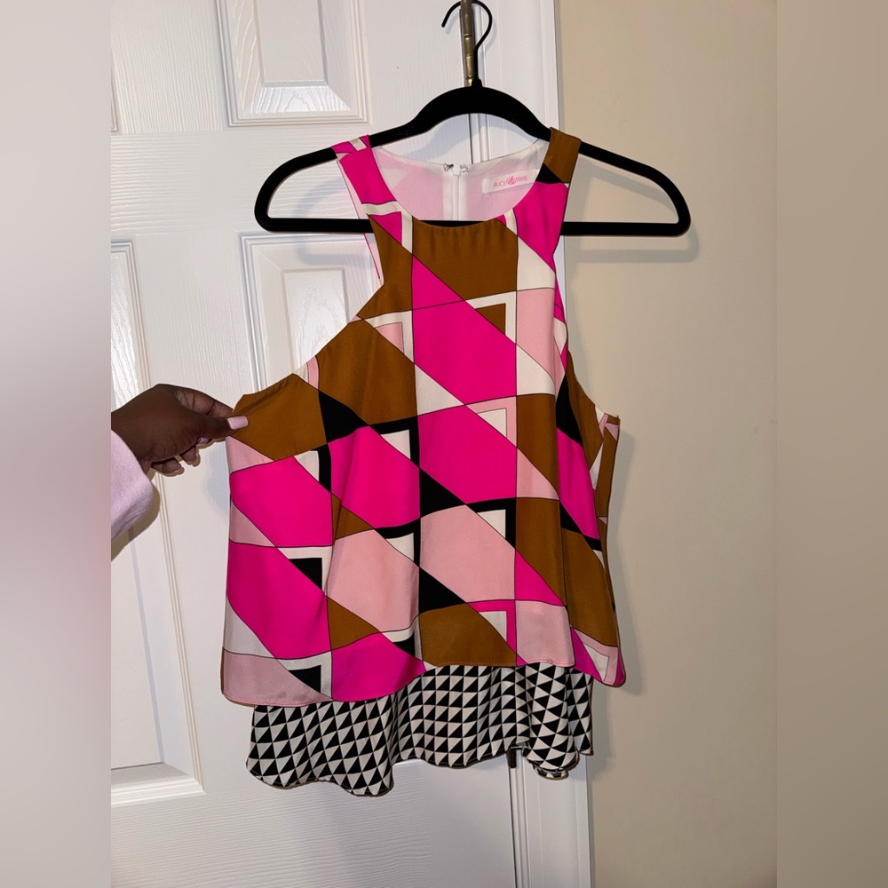 Alice & Trixie Pink and Brown Dress